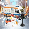 lonfypeng Ambulance Toy Truck for Kids 3-8, Large Toy Cars