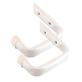 2 x White Jumbo Ladder Hooks / Large Garage Shed Storage Bikes Workshop Tools Garden