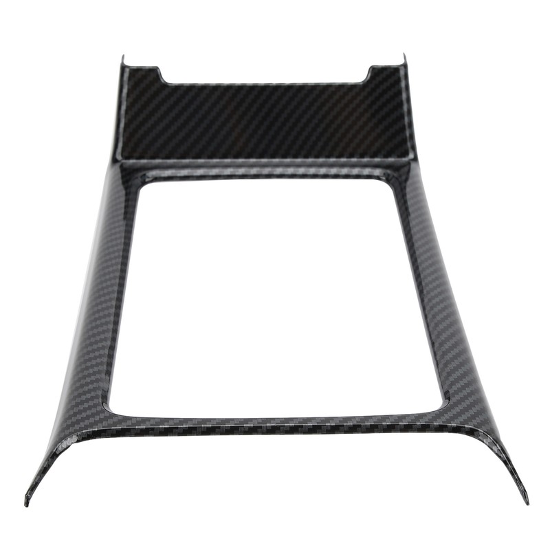 Central Console Water Cup Holder Trim Frame Carbon Fiber Style