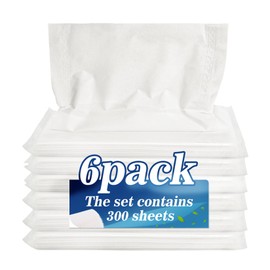 Sukh Car Tissues Refill - 6 Packs Travel Tissue Toilet Facial Paper for Car Visor Holder Box Container Refills Soft and Smooth Wood Pulp Portable Napkin Packs Travel Size 300 Sheets