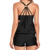 Holipick Black Two Piece Tankini Swimsuits for Women Tummy Control
