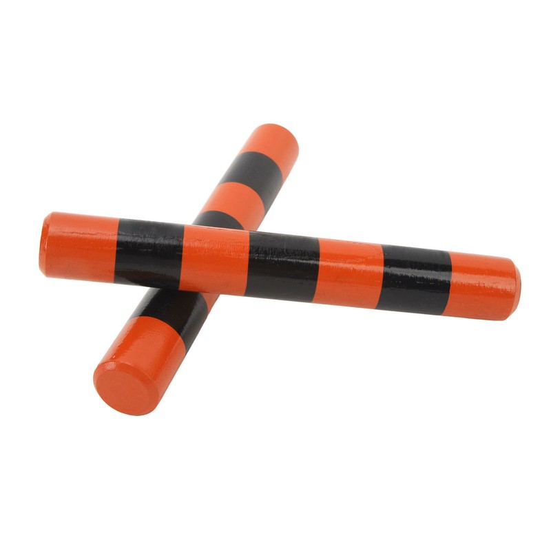 1 Pair Rhythm Sticks Wooden Case Iron Beads Sand Stick