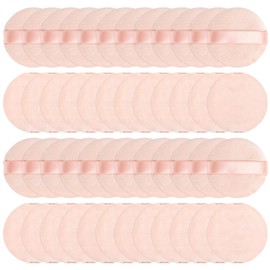 Powder Puff 50 PC Beauty Setting Puffs For Face Blender Makeup Blending Cosmetic Sponge with Ribbon Strap Foundation Sponges Travel Body Blenders Set Tools Pressed Pad Applicator Eyes Face Corners