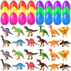 UPINLOOK 24Pcs Easter Eggs with Dinosaurs Inside, Easter Basket Stuffers