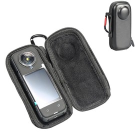 LINGHUANG Protective Case for Insta360 X4 Mini Camera Case,X4 Portable Hard Shell Carrying Case with Carabiner Compatible with Selfie Stick Accessories