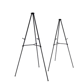 Lightweight Aluminum Telescoping Display Easel, 70 Inches, Black (2)