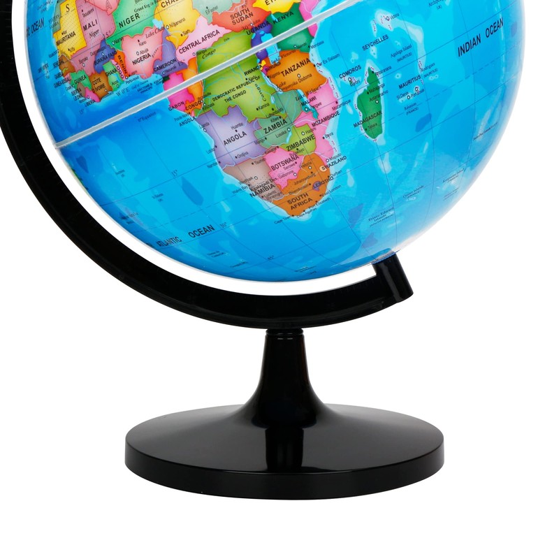 Exerz 10" World Globe - Political Map Educational- Self Assembled