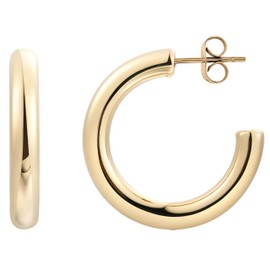 XENOX® Circle Hoop Earrings - Women's Earrings Made of High-Quality Stainless Steel, 100% Waterproof, Stainless Steel, No Gemstone