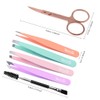 TsMADDTs 6 PCS Tweezers Set for Women, Eyebrow Tweezers with