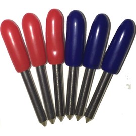 Combo 6-Pack Replacement Carbide Blades 3 Each 45 & 60 Degree Vinyl Sign Making Plotting Compatible with Roland Bridge Refine US Cutter