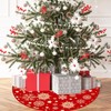 ANBOO Christmas Tree Blanket, Round, Red, 90 cm Large Christmas