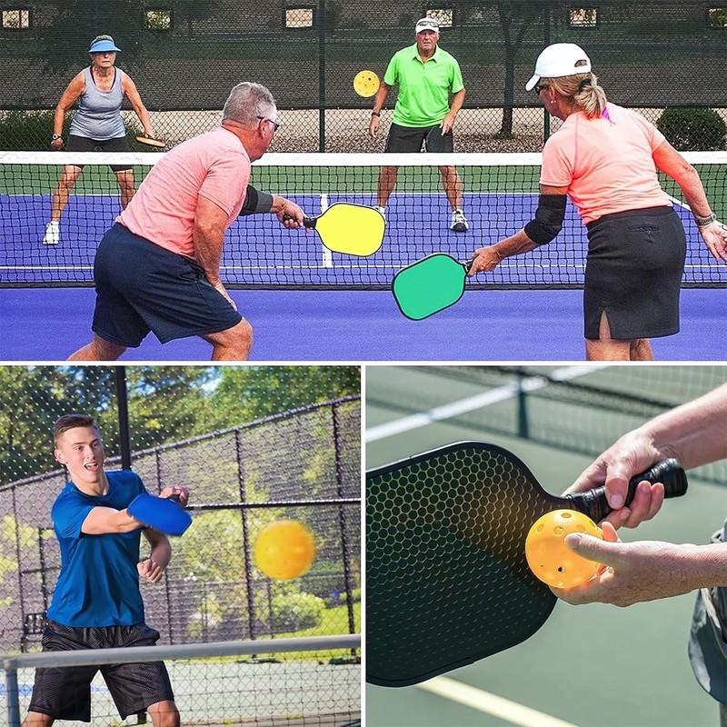 SPP 26/40-Hole Pickleball Balls,6Pcs 12Pcs 24Pcs 48Pcs，Durable High-Visibility Standard Pickleballs