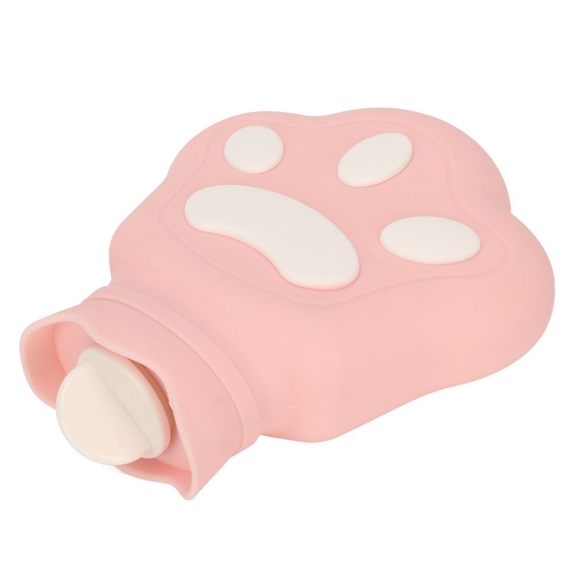 Hot Water Bag Silicone Hot Compress Portable Cartoon Bear Paw