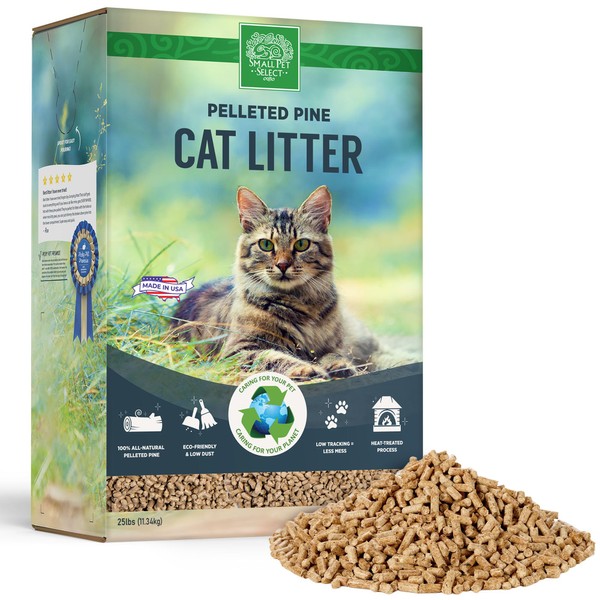 Small Pet Select Premium Pine Pelleted Cat Litter, 100% All