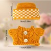 Doll Clothes Set, Handmade Crochet Knitted Button Sweater & Hat