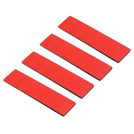PATIKIL Reflective Patch 1"x4", 4 Pcs Hook & Loop Fastener Safety Appliques for Night Sportsperson Worker Hiker, Red