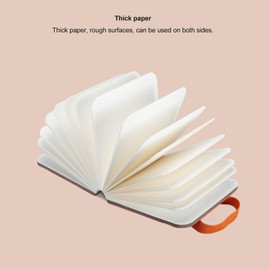 30 Sheets Watercolour Sketchbook, 8 x 8 cm, 300 g/m², White Paper, Watercolour Notebook, Portable Small Watercolour Diary for Sketching, Painting, Doodling, Writing (Orange)