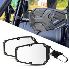 PSLER UTV Side Mirrors Rear View Racing Mirrors for RZR 900 1000 XP Ranger Maverick X3 Teryx Talon Pioneer Rhino YXZ Wildcats with 1.5"-2" Roll Bar Cage Adjustable