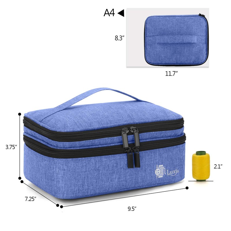 Luxja Double-layer Sewing Supplies Organizer, Sewing Accessories Organizer for Needles,