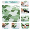 VEELIKE Green Fish Scale Peel and Stick Backsplash Tile Green