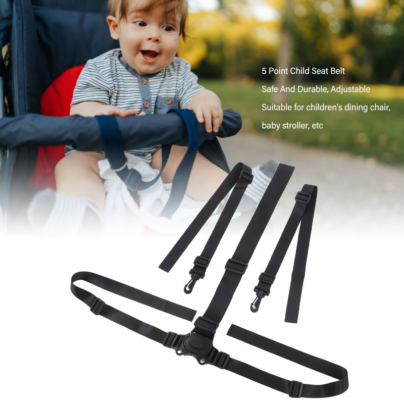 5 Point Child Seat Belt Ellipse Adjustable High Chair Strap