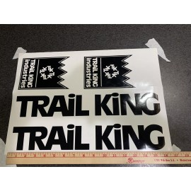 Trail King Trailers Replacement Stickers 16” (Set Of 2) Black Decal Logo Emblem