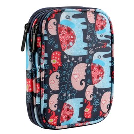 Coopay Crochet Hook Case, Crochet Hooks Organizer Empty, For Interchangeable Circular Needles and Ergonomic Crochet Hooks Storage, Travel Crochet Hooks Holder Storage Bag, Elephant