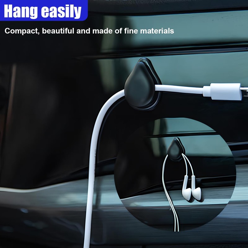 GAOLAOSY Car Sticky Hooks, Multifunctional ABS Mini Vehicle Dashboard Backseat