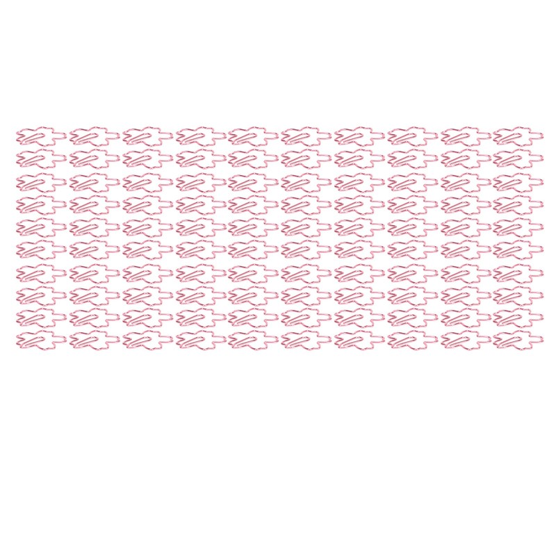 100pcs Sakura Shape Paper Clips Increased Slip Resistance Plating Process