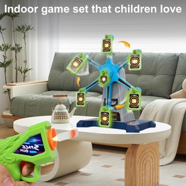 OBEST Shooting Game Dart Toy Floating Dart Ball, Electric Shooting Game, Rotating Target Floating Shot Target with Soft Bullet, Car Floating Target Toy, Children's Shooting Practice Game