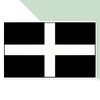 Large 210mm 'Flag of Cornwall' Permanent Sticker Decal for Cars/Windows/Bins/Walls