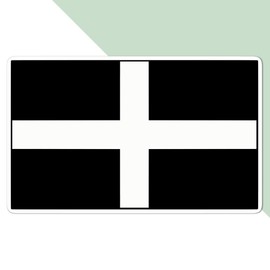 Large 210mm 'Flag of Cornwall' Permanent Sticker Decal for Cars/Windows/Bins/Walls etc (DW00060759)
