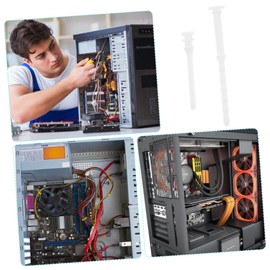 LABRIMP 20Pcs Computer Fan Mounting Screws Noise Absorption Rivets for PC Case Cooling Durable Rubber White Short Long Versions for Flexible Installation