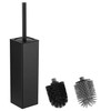 BGL Metal Toilet Brush Holder, Standing Black Toilet Brush, Square
