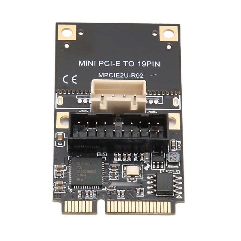 Mini PCIE to USB3.2 GEN1 Front 19Pin Expansion Card 5Gbps