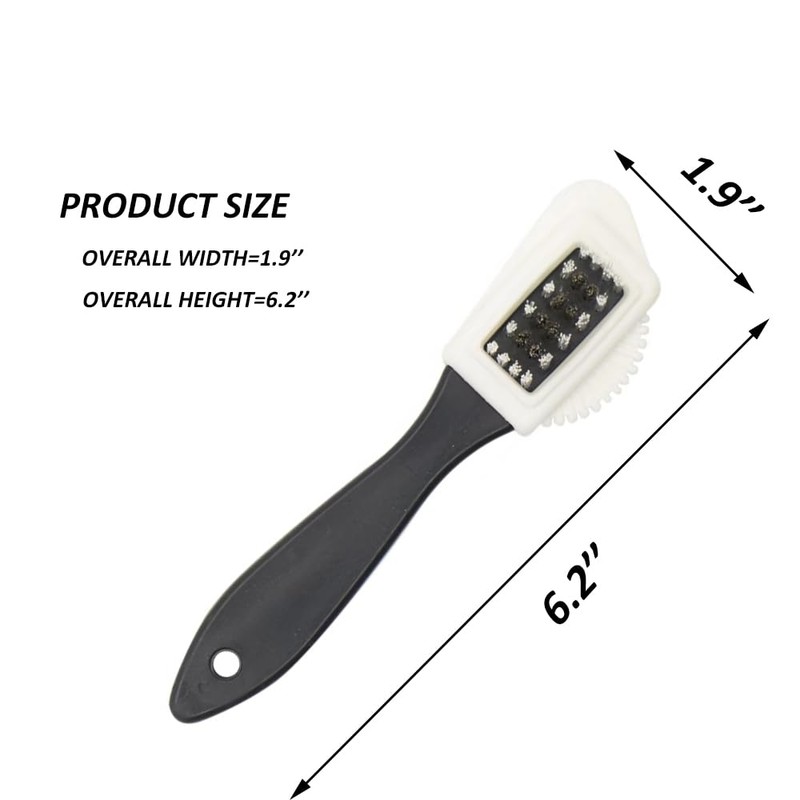 2PCS Suede Shoe Brushes, Suede & Nubuck 4-Way Leather Cleaning