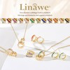 Linawe Women's Gemstone Pendant Necklace, Statement Necklace, Jewellery Set, Stainless