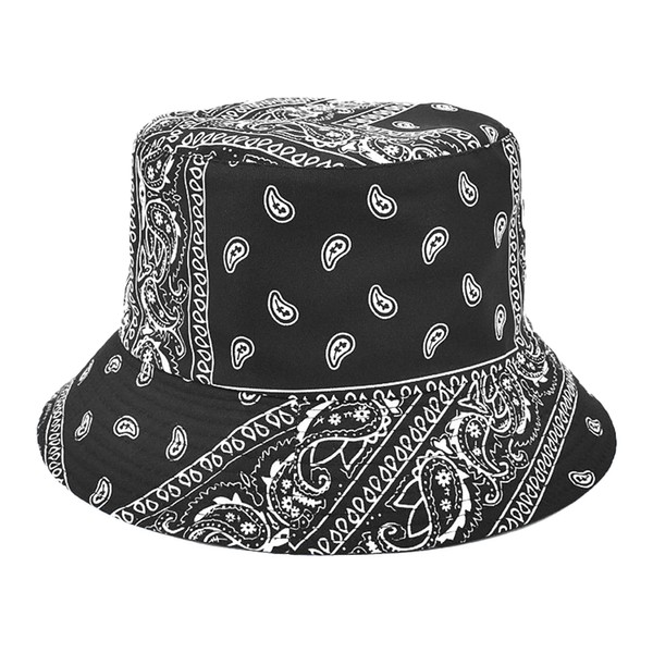 Reversible Bucket Hat Cotton Fisherman Cap Packable Travel Beach Packable