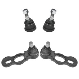TRQ Front Upper and Lower Driver and Passenger Side Ball Joint Set Compatible with 1995-2002 Ford Crown Victoria 1995-2002 Lincoln Town Car 1995-2002 Mercury Grand Marquis