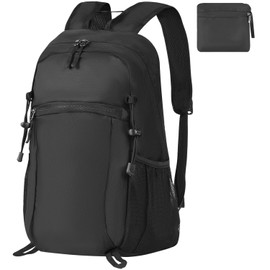 mokzer Ultralight Foldable Hiking Backpack 18L - Waterproof Backpack Daypack with Breathable Back for Men and Women - Ideal for Hiking, Travel, Cycling, Climbing and Camping