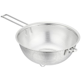 Pearl Metal HB-4120 Punch Strainer, 7.1 inches (18 cm), Foot Included, Stainless Steel, At Aqua HB-4120, Silver