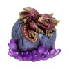 Nemesis Now Crimson Hatchling Glow Dragon Red Dragonling Crystal Figurine,