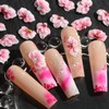 QIMYAR 30Pcs Pure Handmade Acrylic Flower Nail Charms Set, Mixed