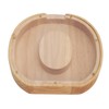 Letter Shaped Piggy Bank Wooden Transparent Panel Portable O Shaped