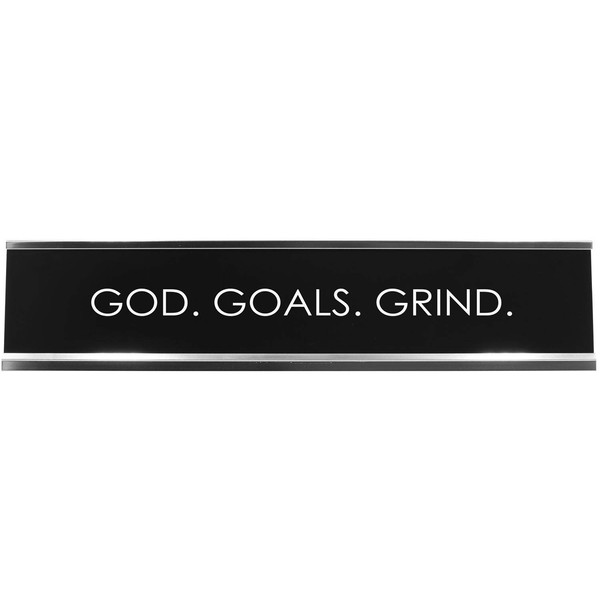 Signs ByLITA GOD. Goals. Grind. Novelty Desk Sign
