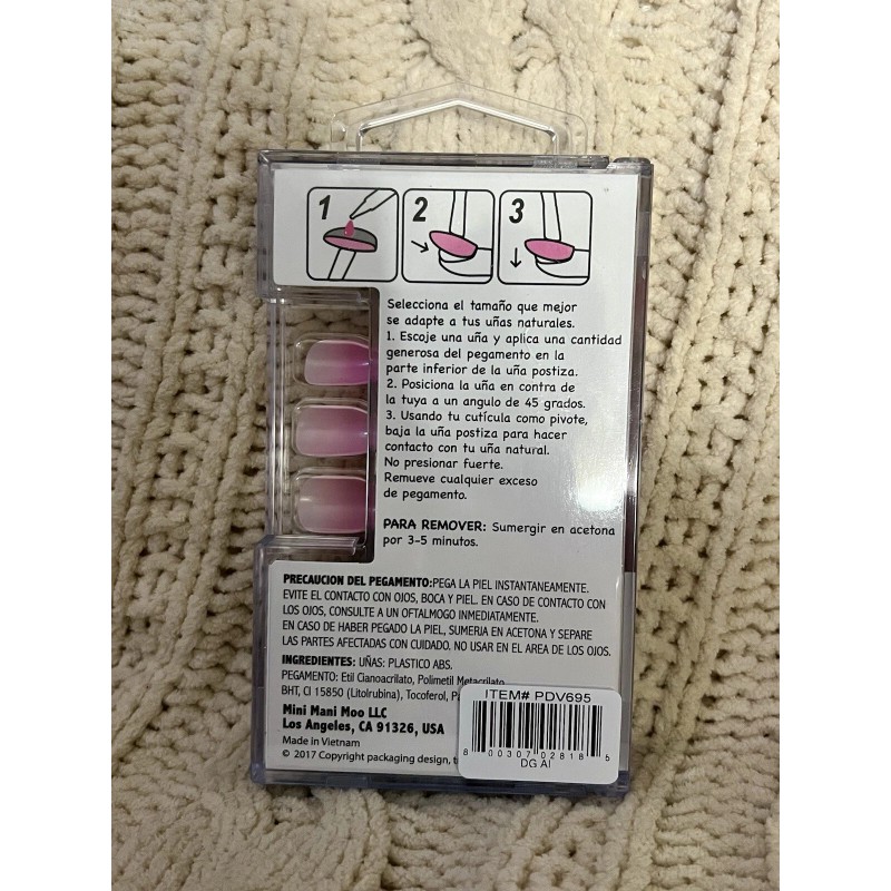 Ms. Moo Instagram Nails Ms. Moo Instanails Glue On Pink/Red