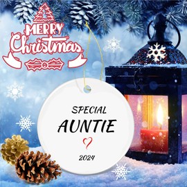 Special Auntie Christmas Ornament 2024,Auntie Pregnancy Announcement,Auntie Gift from Nephew, Aunt Gift from Niece, Best Auntie Ever Ornament,New Auntie, Promoted to Auntie