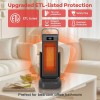 Cwypel Portable Infrared Space Heater with Fireplace Flame, Fast Heating,
