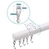 ChadMade Aluminum Ceiling Curtain Track Set with Hooks, 9ft -
