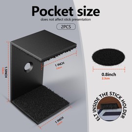 CHOWZZ Hockey Stick Display Holder Wall Mount, Hockey Stick Storage Rack, Ice Hockey Stick Hangers for Hockey Room Decor Boys, Supports Vertical、Diagonal、Horizontal Display-2 Pcs Black